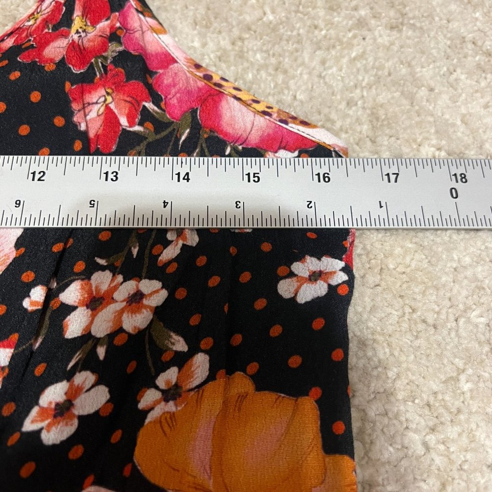 Kachel x Anthropologie Jumpsuit Size 6 Wide Leg Floral Black Pink Yellow - Picture 7 of 10
